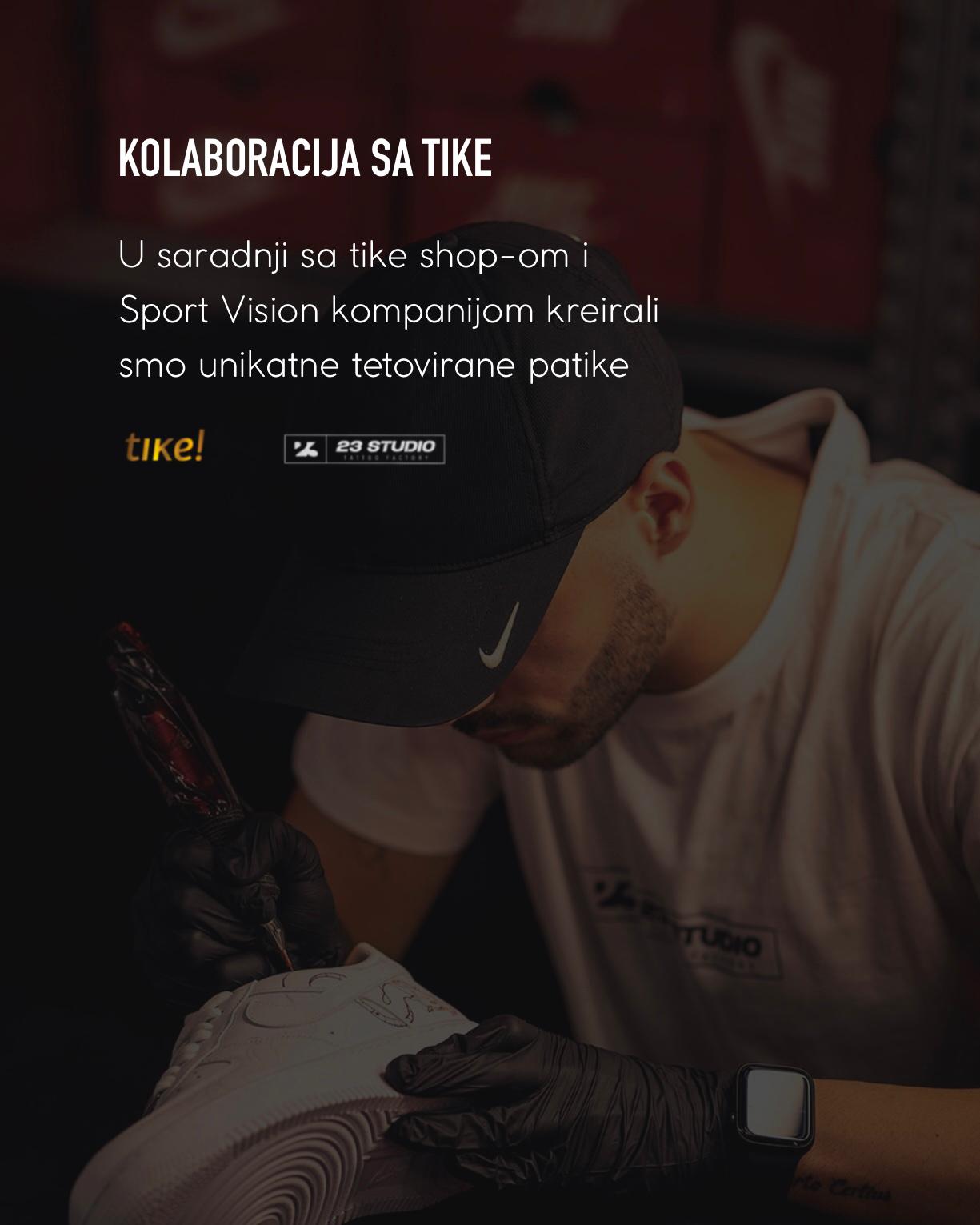 Tike x 23 Tattoo Studio kolaboracija — custom patike 1